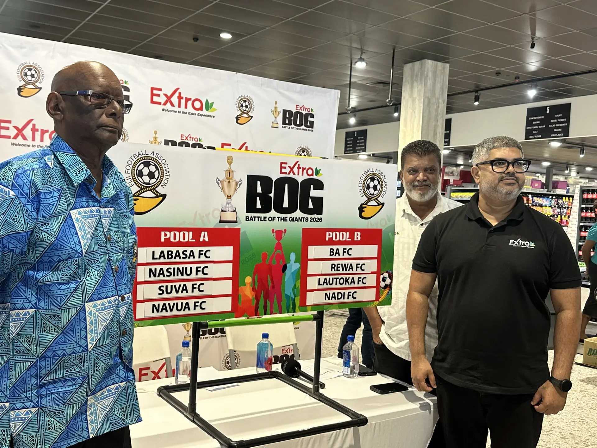 Fiji Football Association vice-president Ravindra Swamy, Fiji Football Association chief executive officer Mohammed Yusuf
