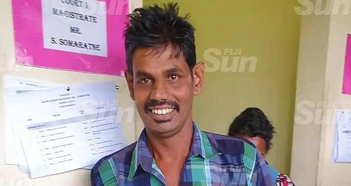 Salesh Jattan outside the Nausori Magistrates Court on October 15, 2019. Photo: Neelam Prasad