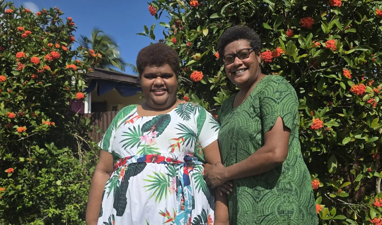 Mom Sebiuta Waqalevu (right) with daughter Verenaisi Waqalevu.