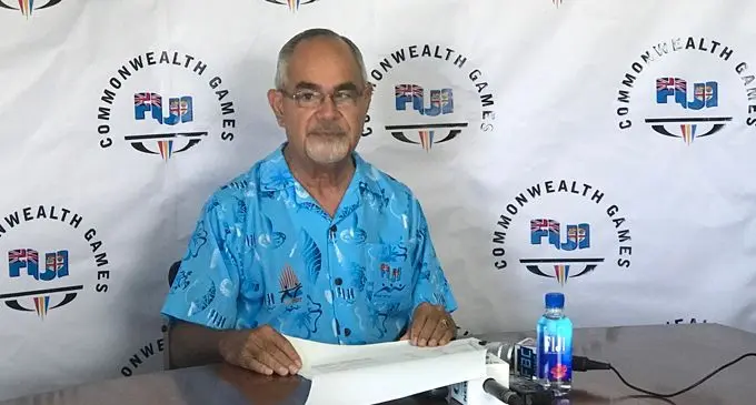 Team Fiji chef de mission Patrick Bower during the press conference at Olympic House in Suva. Photo: Grace Narayan