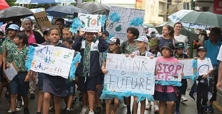 International School students Suva during the World Oceans Day march in Suva on June 8, 2023. Photo: Ronald kumar