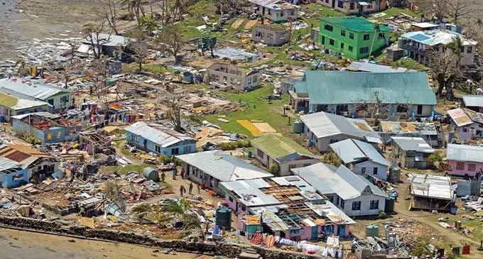 Damage caused by TC Winston was widespread, even at Qoma Island.