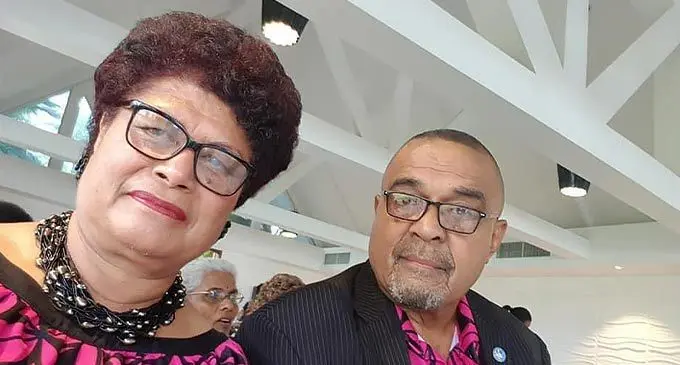 Kitione Radrodro with wife Salote Radrodro.