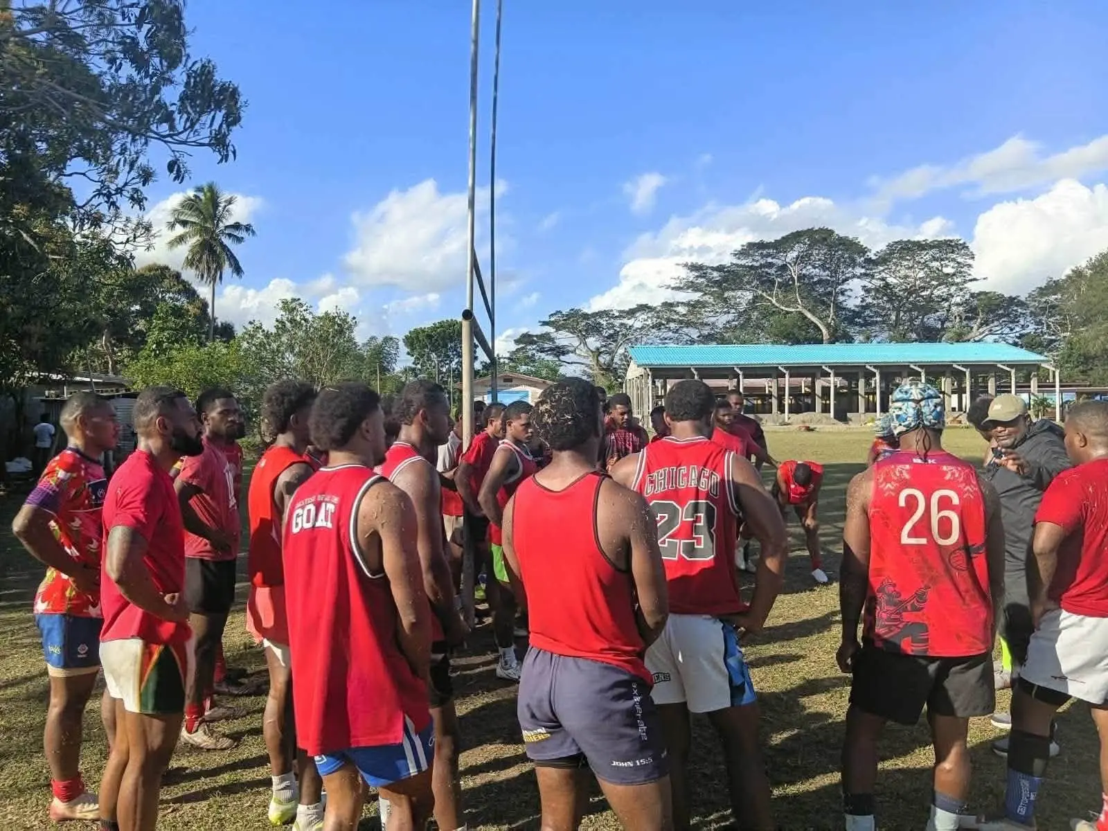 Taveuni rugby team during training at Naduri, Nadroga. Photo: Taveuni Rugby