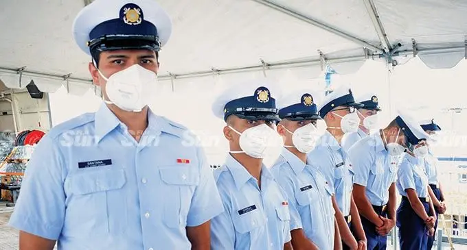  Crew of the US Coast Guard ship 752, which berthed at the Kings wharf in Suva on February 8, 2022. Photo: Ronald Kumar 