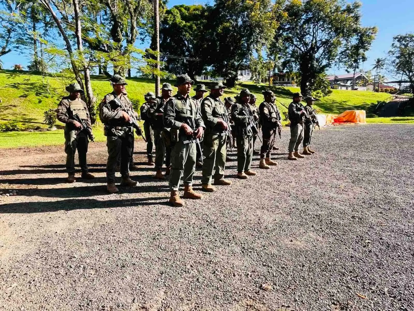 Soldiers from the Third Battalion, Fiji Infantry Regiment (3FIR) during a training session. 