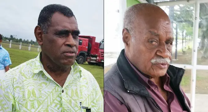 L-R: Nuku disitrict chief in Tailevu, Turaga na Tui Nabou, Semi Matalau and Namalata district chief from Tailevu North Ratu Isaia Tuirakiwaimaro