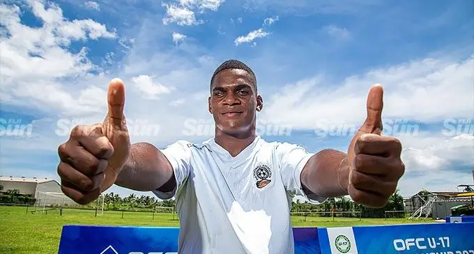 Bula Boys goalkeeper Ilisoni Karo, despite being partially blind on his right eye, has high hopes for the national team. Photo: Leon Lord
