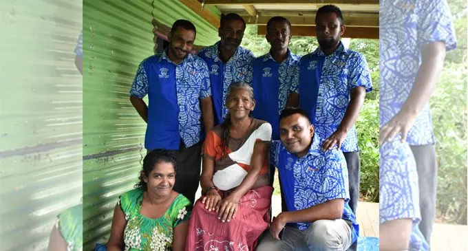 SUSPECT Friends Club members with Maya Wati (sitting on the chair) accompanied by her daughter Nileshni Narayan (left) at Benau in Labasa on February 18, 2018. Photo: Shratika Naidu