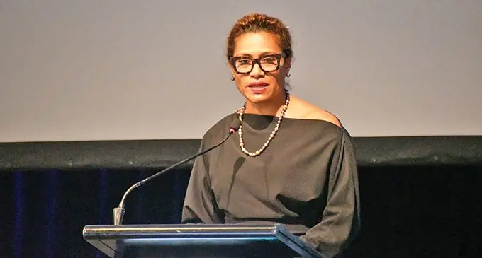 The Minister for Women, Children and Social Protection Lynda Tabuya at the Sheraton Fiji Golf and Beach Resort in Nadi on December 8, 2023. Photo: DEPTFO