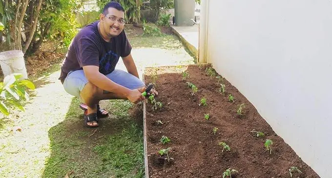 Manauwar Khan beside his garden at his home on Fantasy Island  in Nadi. 