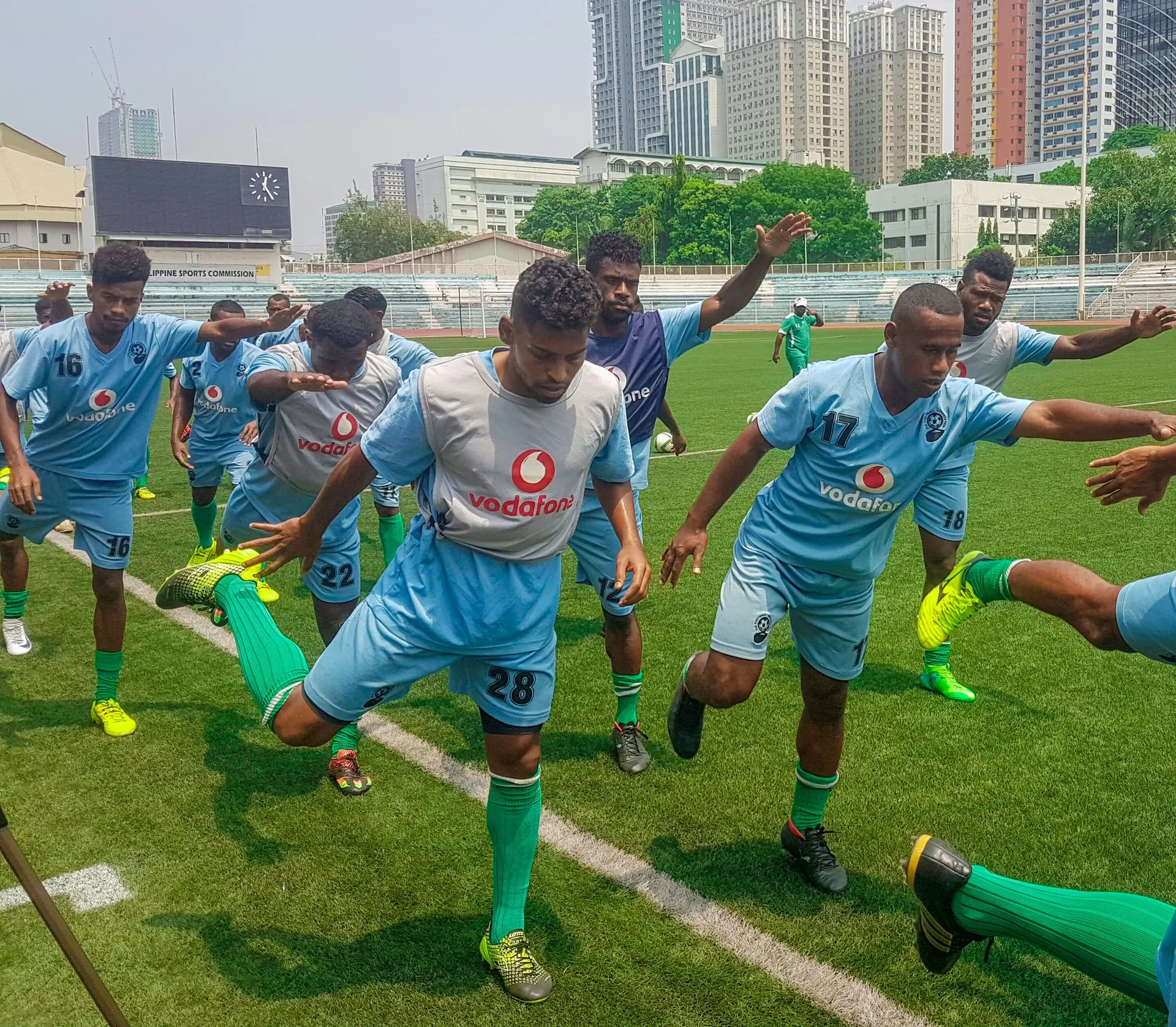 Vodafone Fijian national football striker Roy Krishna training with the team on March 21, 2018.  Photo: FijiFA Media
