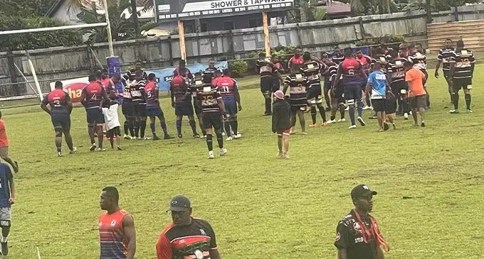 Naitasiri and Namosi players after today’s clash at Ratu Cakobau Park, Nausori. Photo: Supplied 