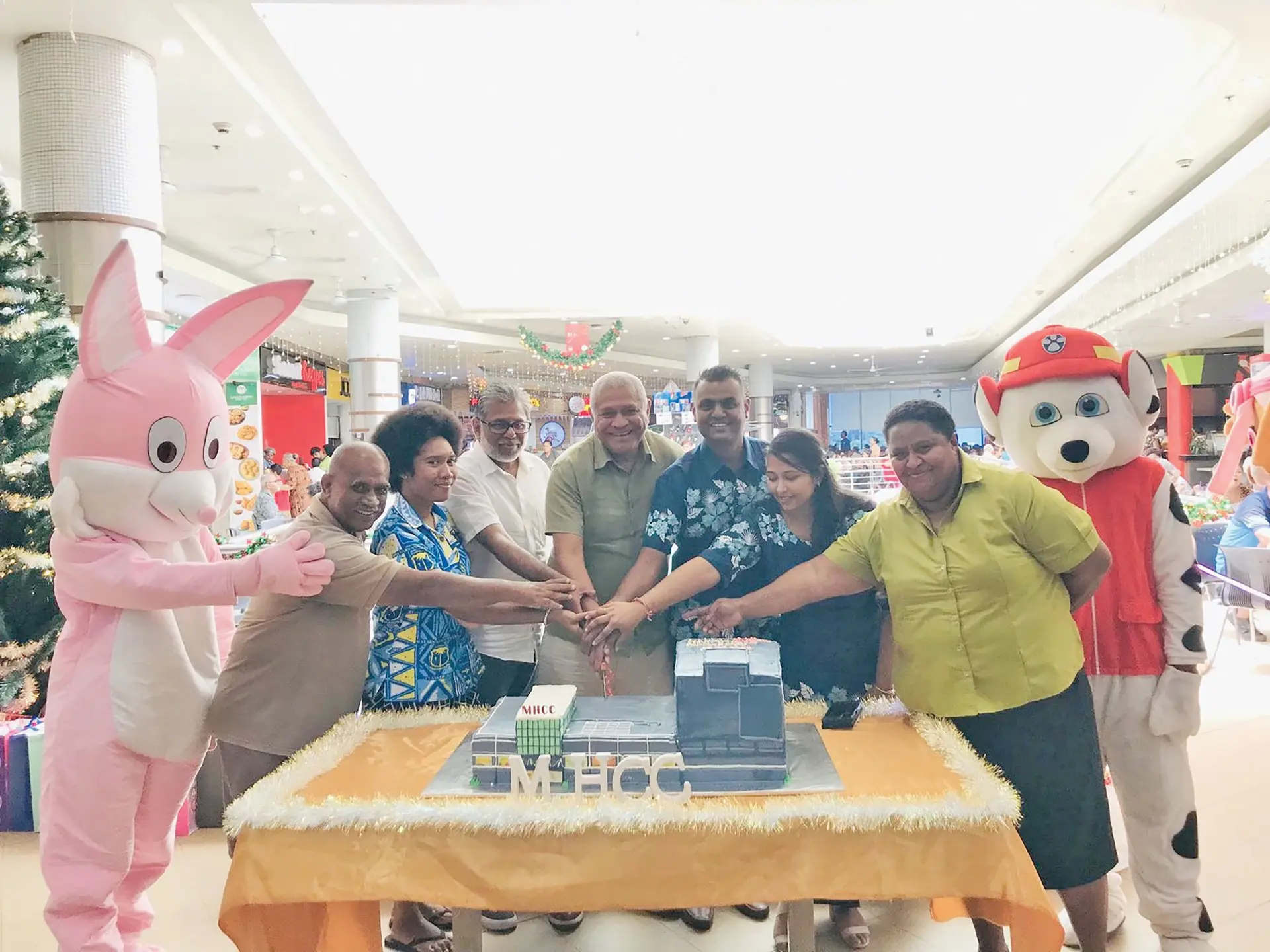 From left: Brother Kaake, Filomena, Kunaseelan Sabratnam, Daniel Whippy, Sanjani Lata, Luse Rarama at MHCC in Suva on December 12, 2025. 
