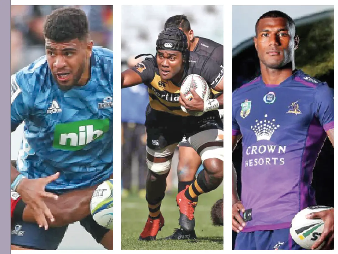 From left: Hoskins Sotutu, Peter Gus and Suliasi Vunivalu.