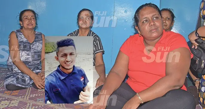 Family members of late Manish Singh (from left) Pabhu Dai (mother), Kala Wati (aunt) and Saluchana Devi (sister) on December 10, 2019. Inset: Manish Singh. Photo: Ronald Kumar