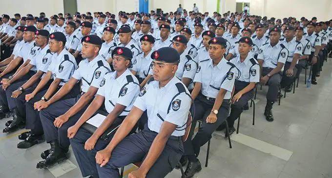 Part of the Basic Recruits Course Batch on July 23, 2019. Photo: Police Media Cell