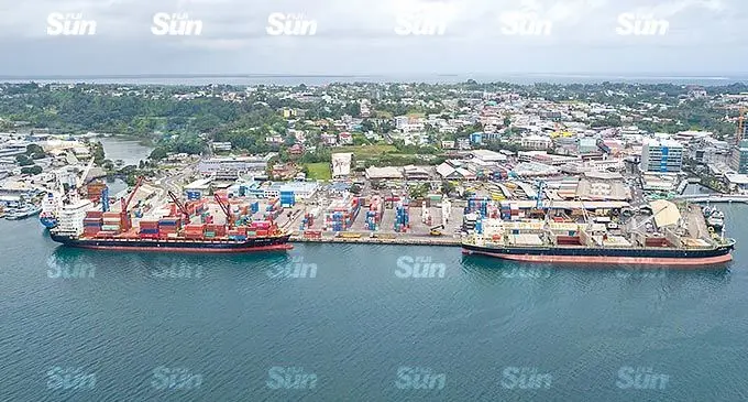 Aerial shot of Suva Wharf. Photo: Ronald Kumar.