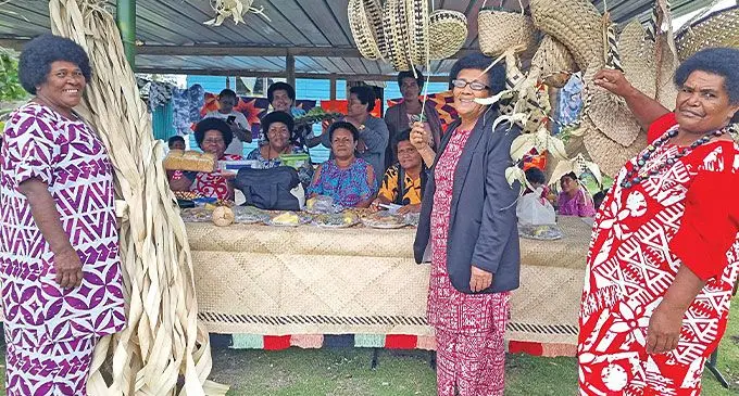 The women of Mavana at their stall during the Vanubalavu Expo. Photo: Laiseana Nasiga