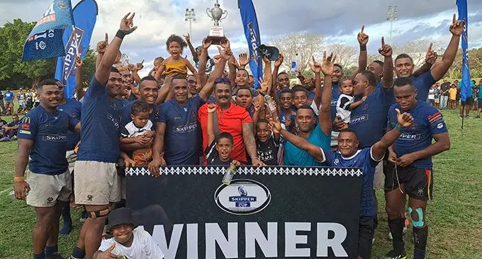 Nadi Jets team after their 16-14 win over Naitasiri in the grandfinal of the Skipper Fiji Rugby Championship at Prince Charles Park. Photo: Waisea Nasokia