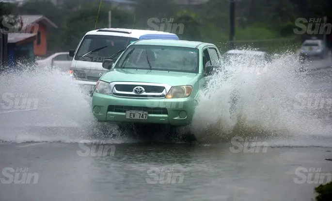 Continues heavy rain caused multiple flash flooding along queens road in Nasinu on April 28, 2020. Photo: Ronald Kumar.