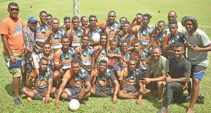 Eteni Rukunirara Youth XVs rugby team during the Nadi 10s tournament at Prince Charles Park, Nadi, on March 12, 2021. Photo: Waisea Nasokia