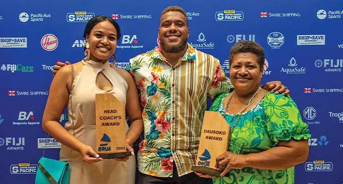 From left: Girlfriend Frances, Tevita Ikanivere and mother Olimaipa Bogiciwa. Photo: Waisea Nasokia