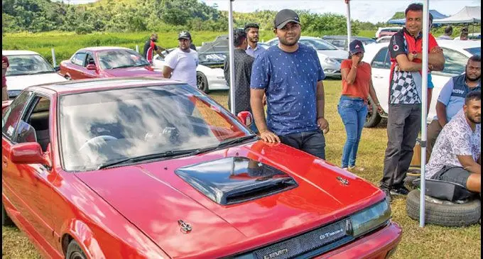 Shonil Narayan with his Toyota Starlet EP82 199 0 model.
