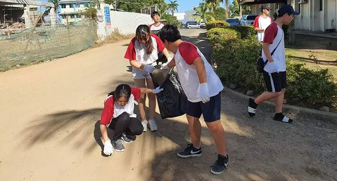 South Korean students during their voluntary work at the Saint Mina Children’s Home, Legalega, Nadi on August 15, 2020. Photo: Eunbyeol Hwang