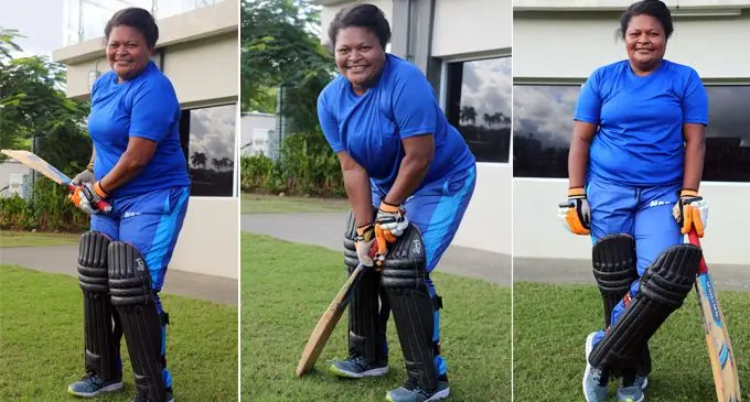 Lanieta Vuadreu during the Cricket T10 Bash at Albert Park, Suva on August 8, 2020. Photo: Sereana Salalo