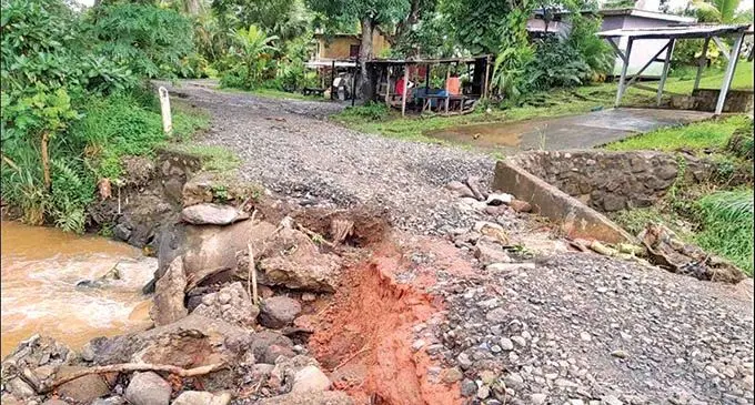 Nasekula Road in the Northern Division on February 7, 2022. Photo: FRA Facebook