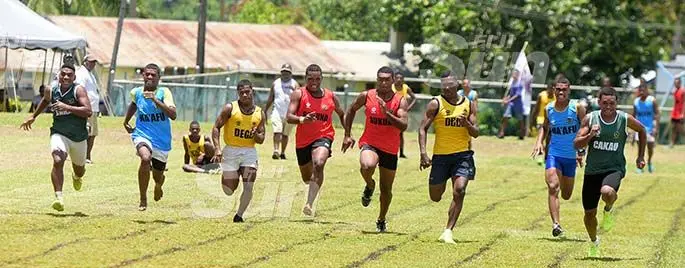 Ratu Kadavulevu School inter-house senior boys 100 metres heats on February 6, 2020. Photo: Ronald Kumar