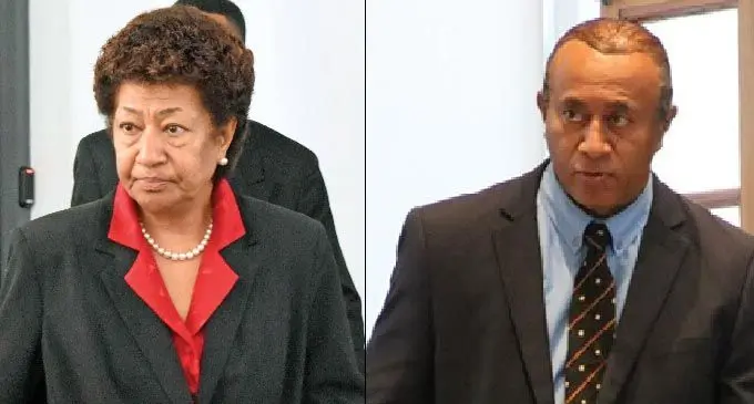 Roko Tui Dreketi (paramount chief of Rewa) and MP Ro Teimumu Kepa and SODELPA president and MP Ro Filipe Tuisawau.