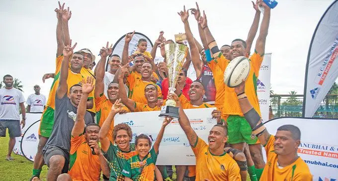 Wardens sevens team and family members celebrate their win at the R.C Manubhai Nataleira sevens tournament at Ratu Cakobau Park, Nausori on December 21, 2024. Photo: Josua Buredua