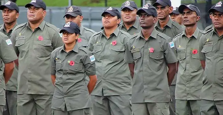 Corrections officers during Commissioner monthly parade in Naboro on October 1, 2023. Photo: Fiji Corrections Service