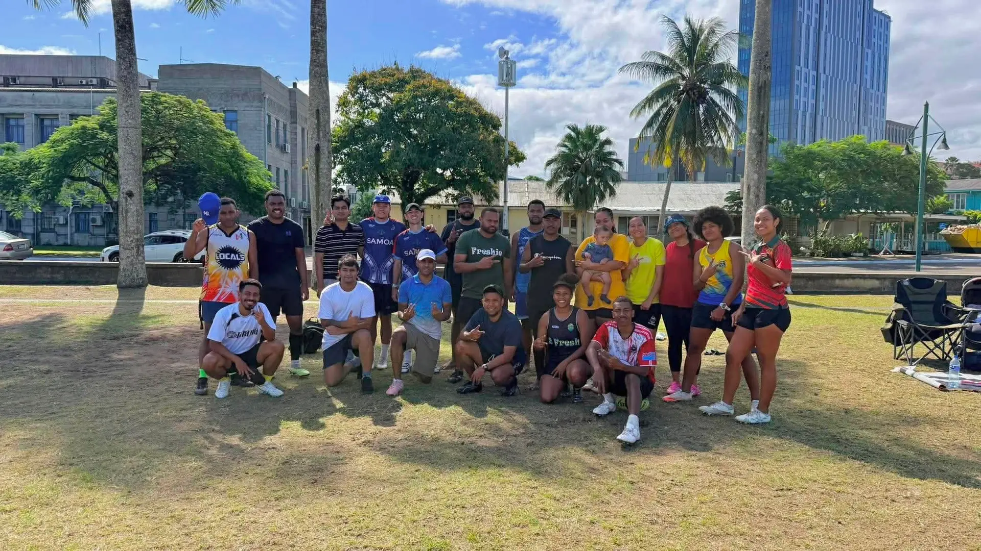 2Fresh touch rugby team after their training session at Albert Park in Suva on July 11, 2026.  Photo: 2Fresh