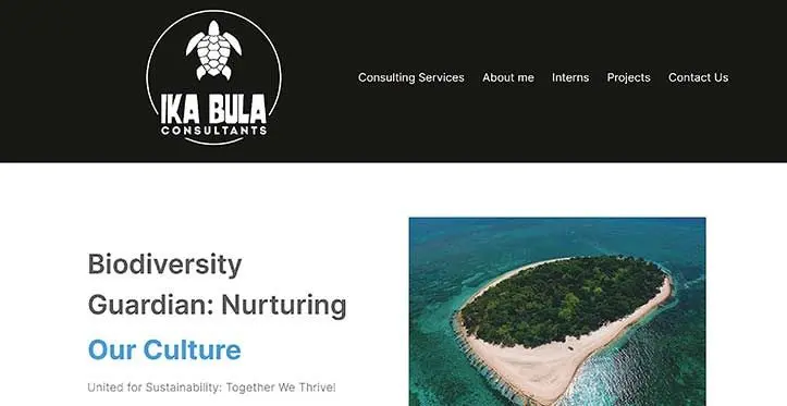 The website for Ika Bula Consultants, built by Shritika Prakash.