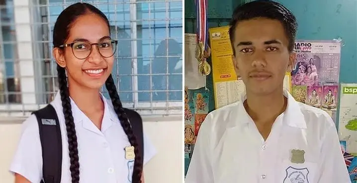 From left: Nitika Nandani of Nadogo Central College and Deepak Kumar of Naikavaki College on December 2, 2022.