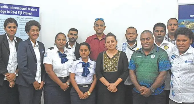 The Permanent Secretary of the Ministry of Environment Joshua Wycliffe (back row second from left) along with the participants from border control, enforcement organizations and government ministries during the Convention on International Trade in Endangered Species of wild fauna and flora (CITES) in Labasa on April 7, 2021. Photo: Sampras Anand