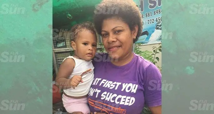 Esita Talei with her nine-month-old daughter at the Labasa market on May 2, 2020. Photo: Renu Radhika
