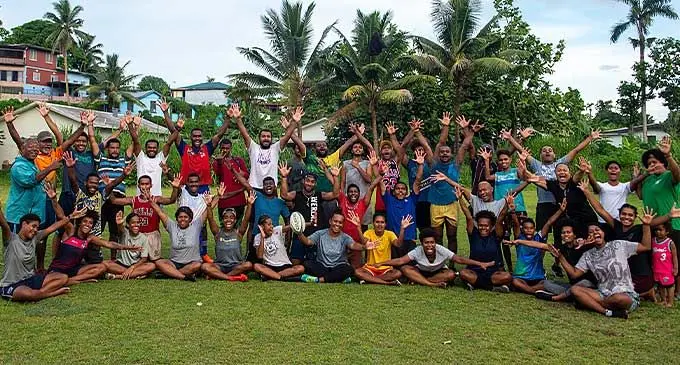 Members of the Fiji Deaf Association team and officials after training for the Australia Deaf Games in Australia at the Toorak ground on November 10, 2024. Photo: Leon Lord