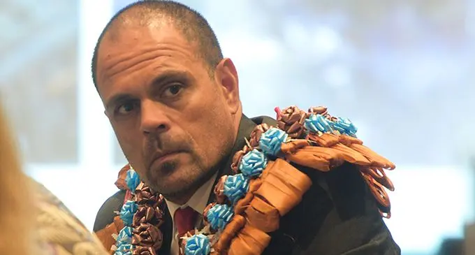 Permanent Secretary for Fisheries Craig Strong during  the two-day workshop on ‘The Mud Crab and Giant Clam Management Strategy’ at the Suva Holiday Inn on February 26, 2019. Photo: Ronald Kumar