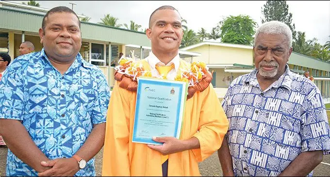 Inmate Samuela Bokadi with Family Members after the graduation Photo: Ronald Kumar