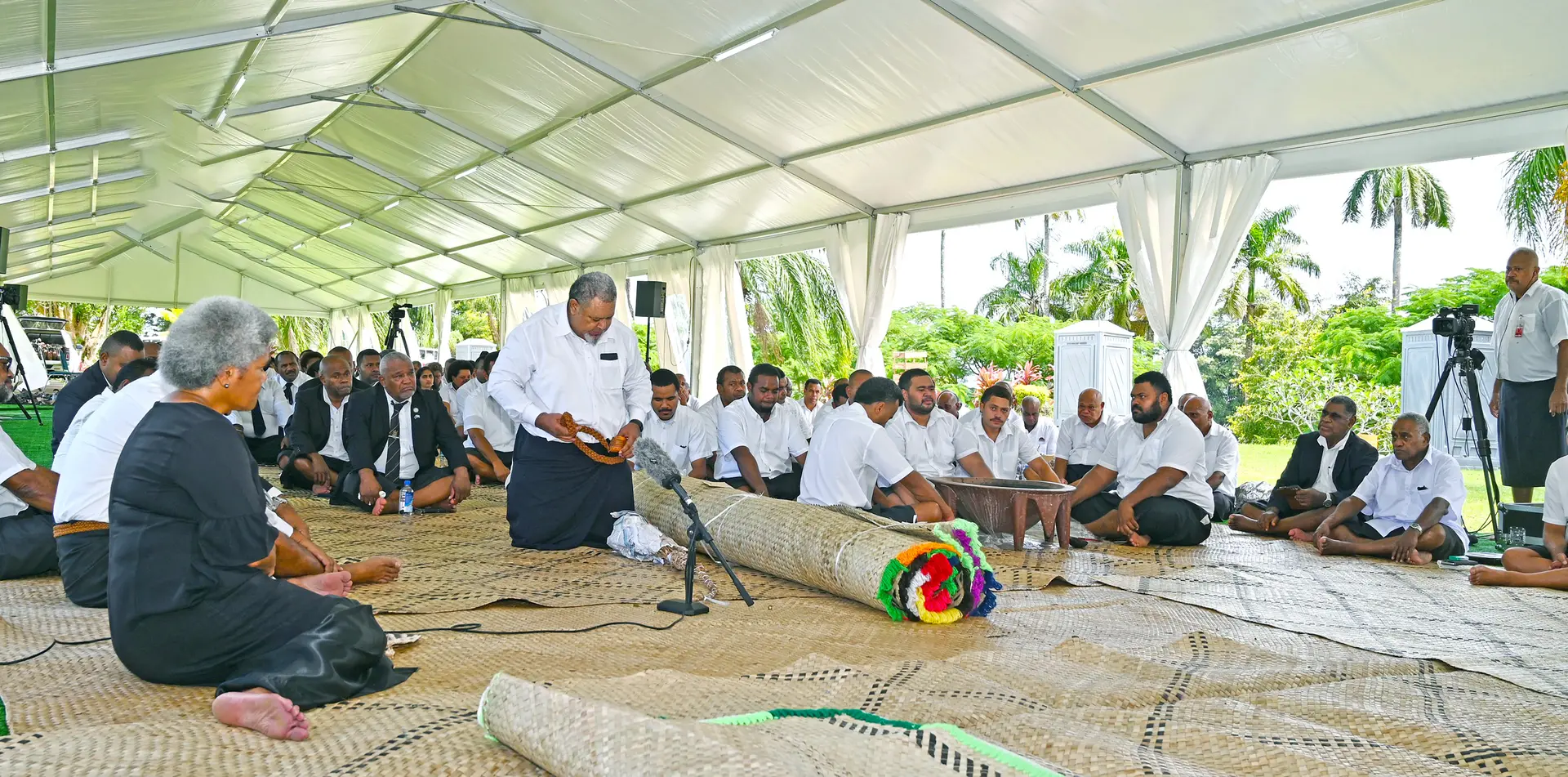 The reguregu (traditional final respects) for the late Ratu Epeli Nailatikau started at the State House in Suva on April 13, 2026.
