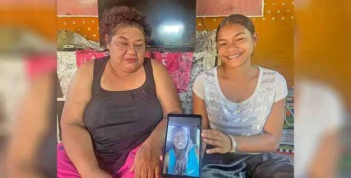 Ana Tinai Savumaca, with her daughter at their family home in Nausori on June 15, 2025. Dead is Iowane Tabu, who was the sole breadwinner in the family. Photo: Rariqi Turner