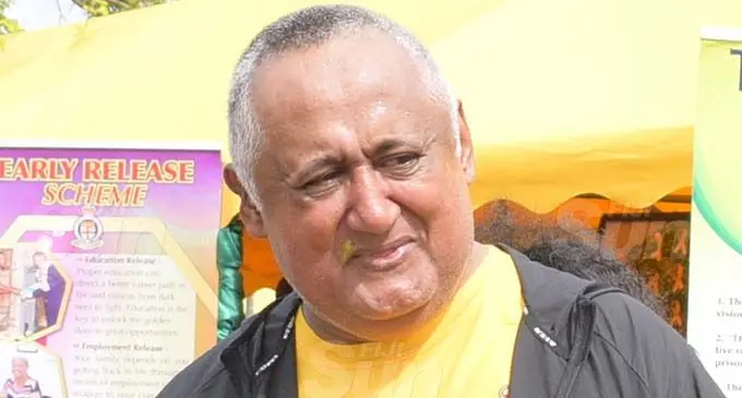 Fiji Corrections Service Commissioner, Commander Francis Kean, during their annual Yellow Ribbon Project walk at Albert Park on October 31, 2020. Photo: Ronald Kumar