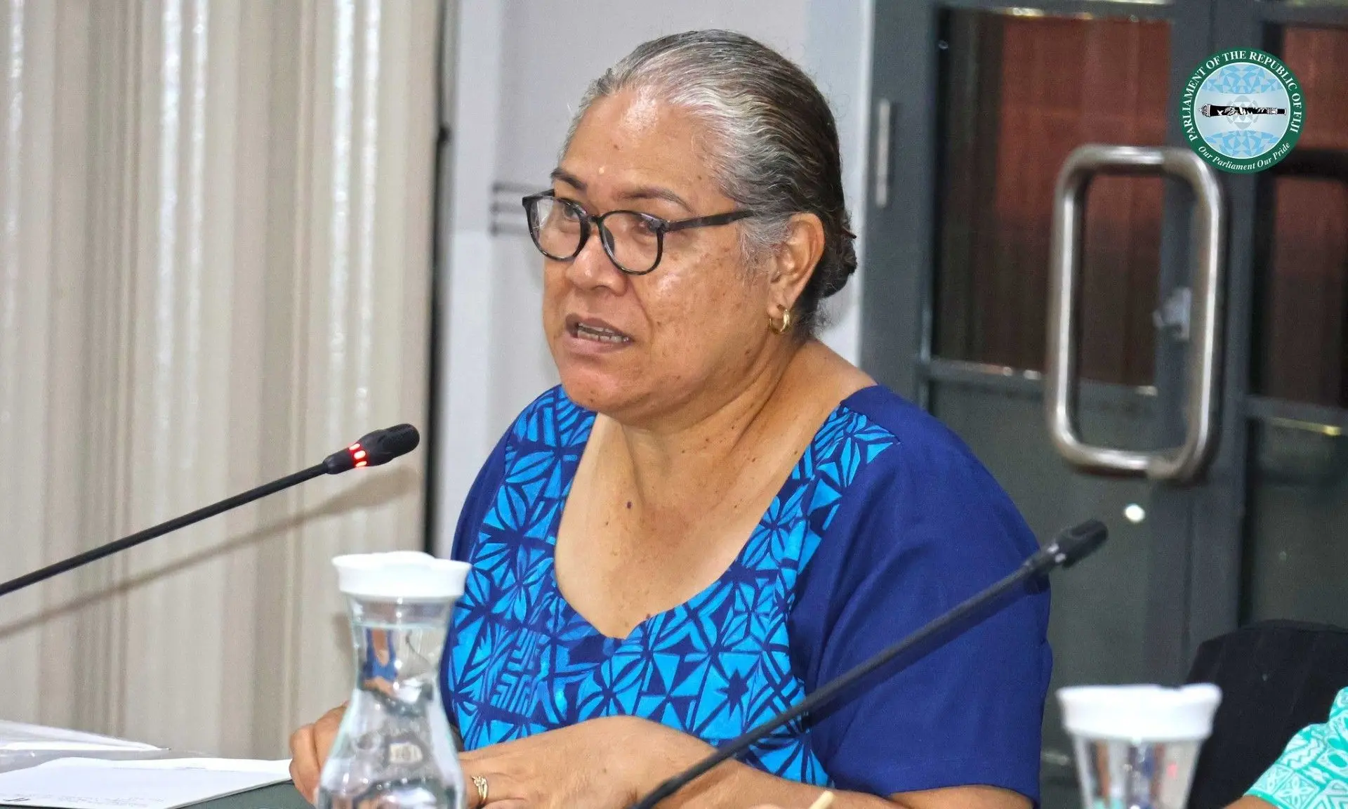Pacific Islands Association of Non-Governmental Organizations executive director Emeline Siale in Parliament on February 19, 2026.