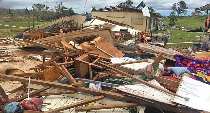 Lekutu Secondary School in Bua damaged by Cyclone Yasa on December 18, 2020.  Photo: Shratika Naidu