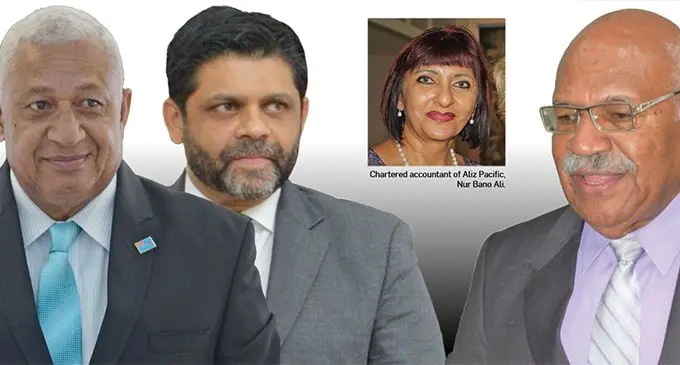 Prime Minister Voreqe Bainimarama and Attorney-General Aiyaz Sayed-Khaiyum and Opposition leader Sitiveni Rabuka.  