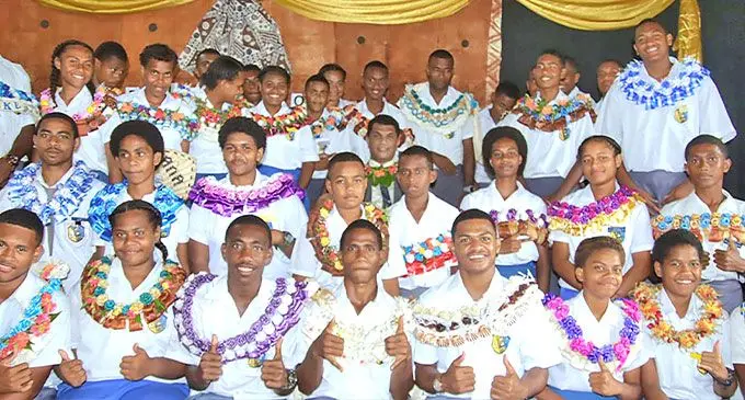 Minister for Education Aseri Radrodro with the newly-inducted prefects of Rewa Secondary School on February 19, 2025. Photo: Ministry of Education